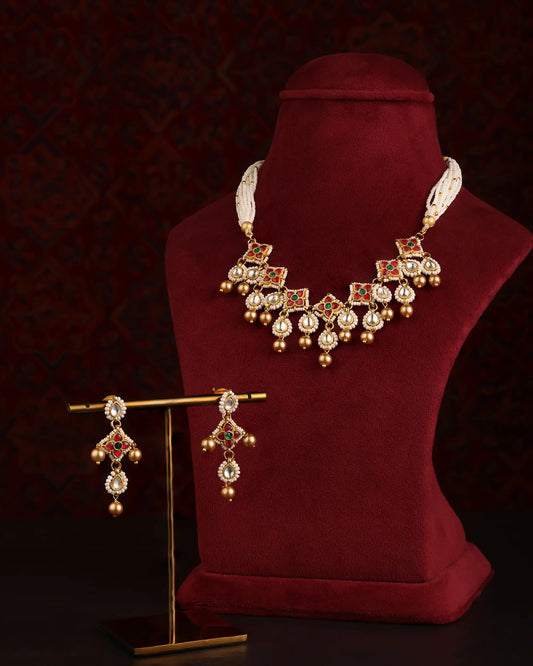Zarika Kundan Drop Set