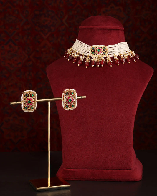 Gulnaar Pearl Choker Set